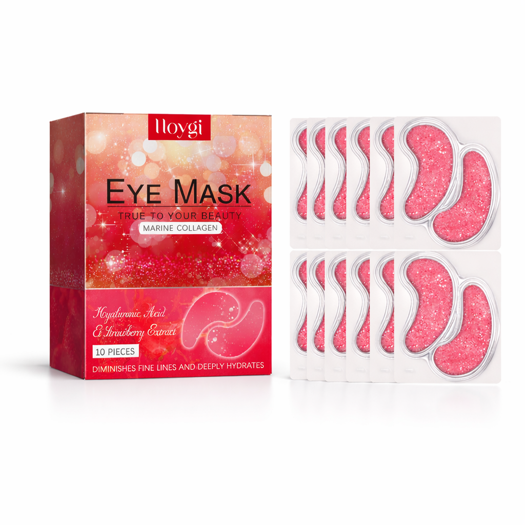 Patchs Gel Fraise Contour des Yeux, Anti Cernes, Poches et Ridules