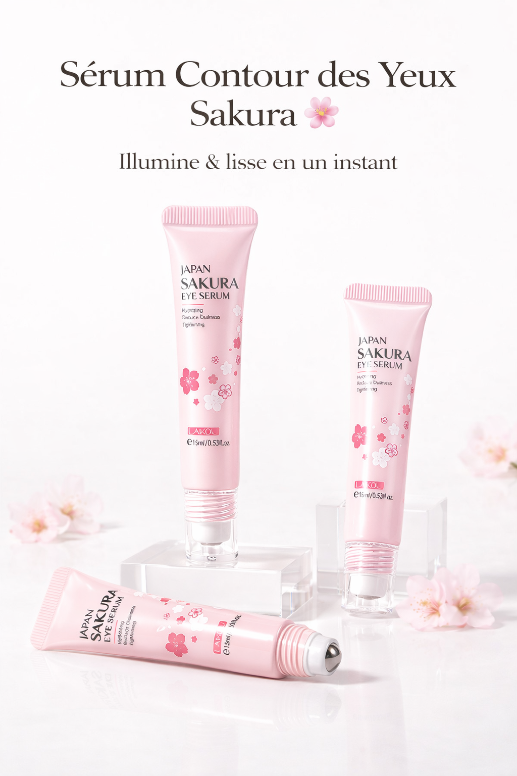 Sakura Eye Sérum Roll Contour des Yeux Éclat et Anti Cernes